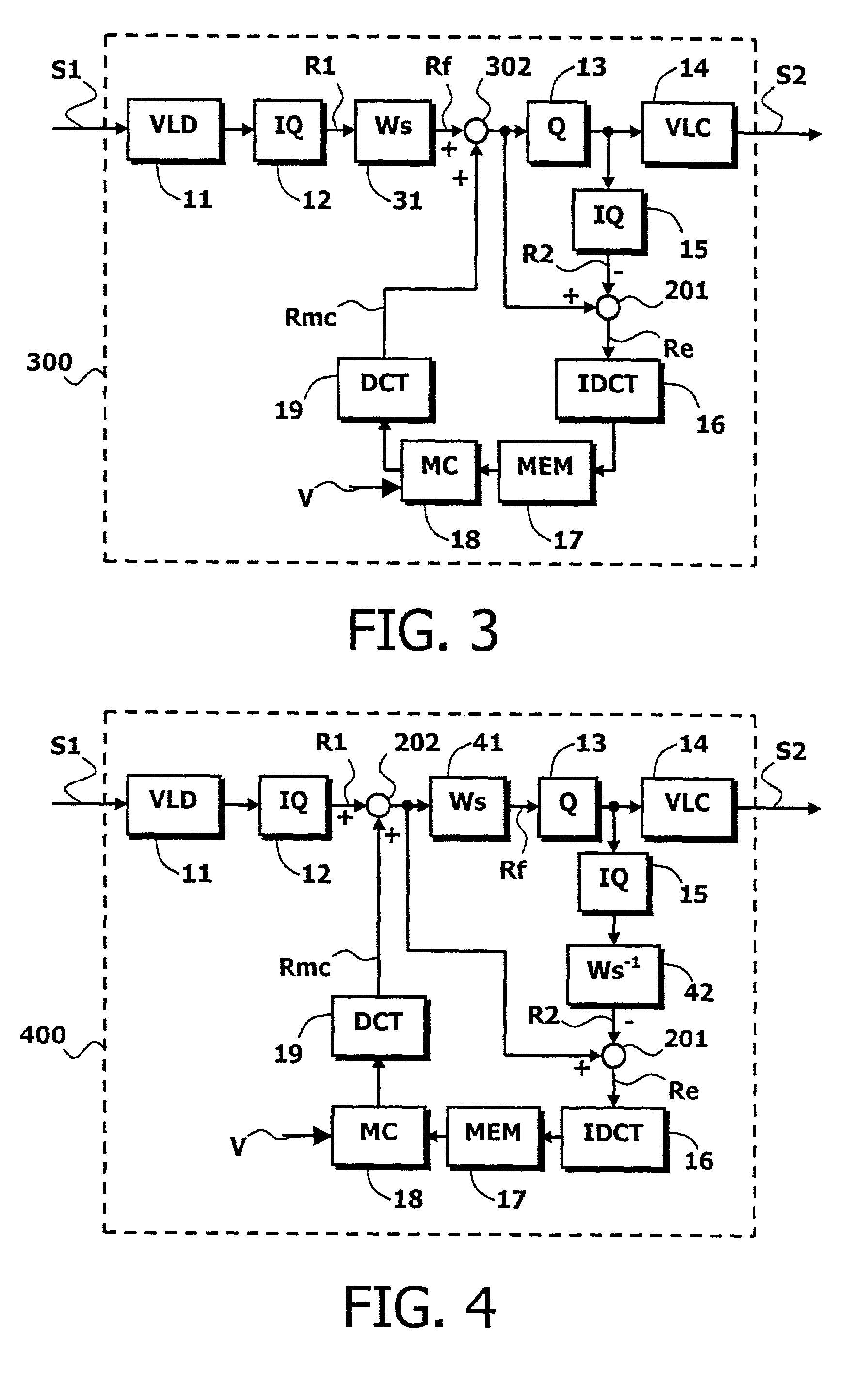Method of transcoding and transcoding device with embedded filters