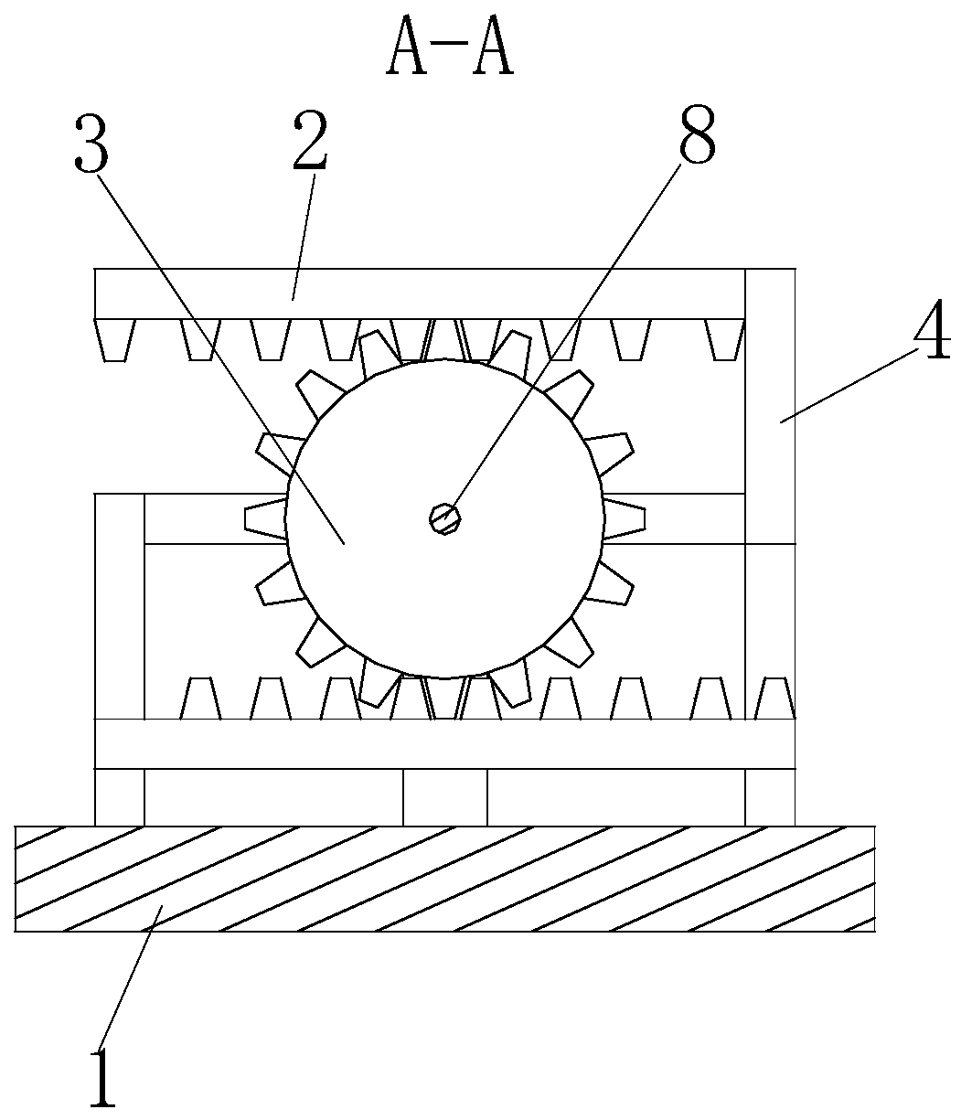 A double-sided automatic forging device for wheel-turning rectangular parts