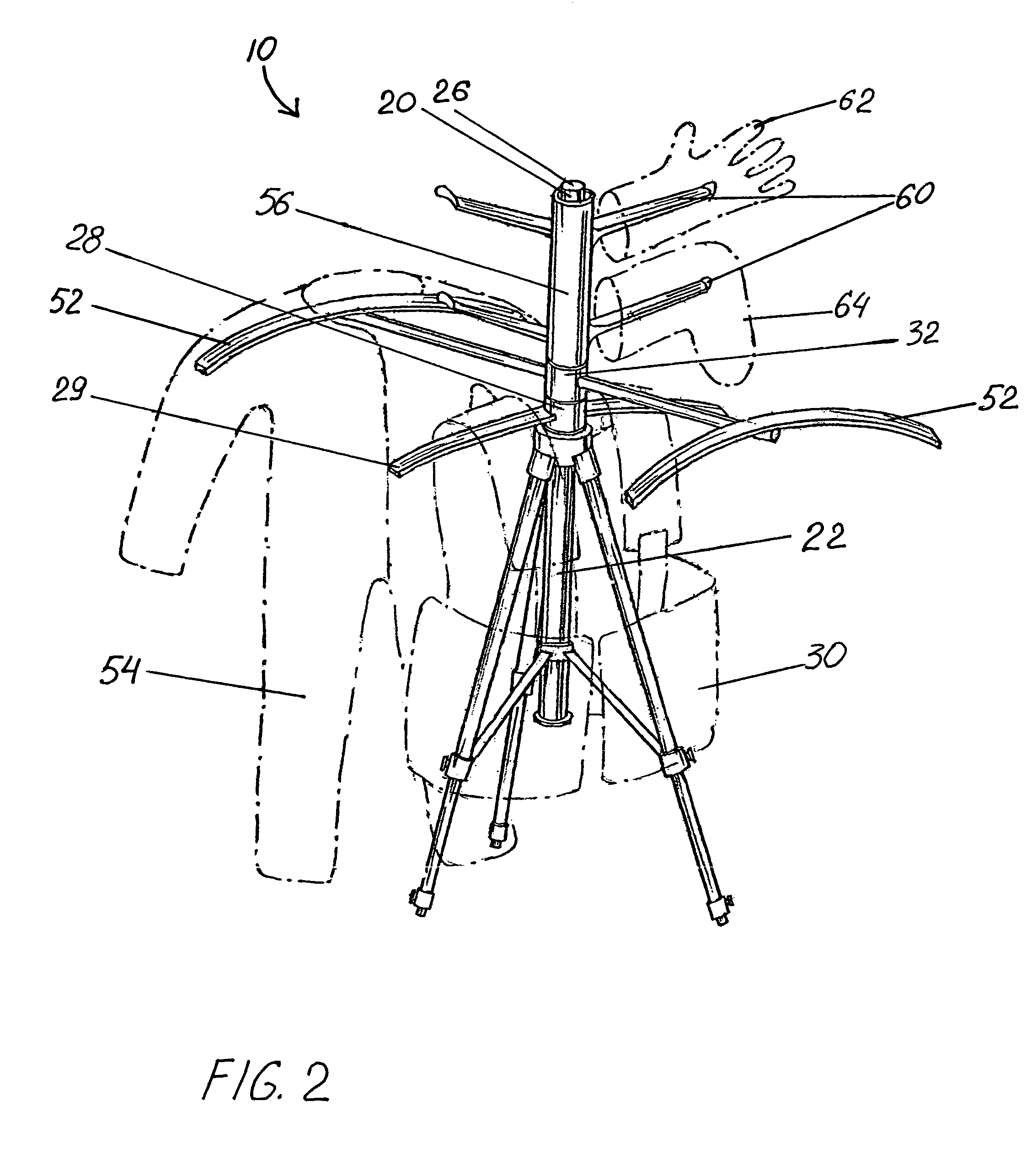 Apparatus for drying scuba diving gear