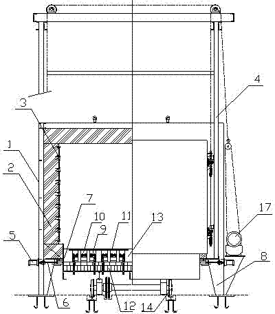 Front and back volume-variable trolley resistance furnace