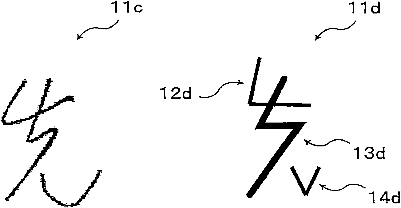 Cursive characters, and writing practice device and method thereof