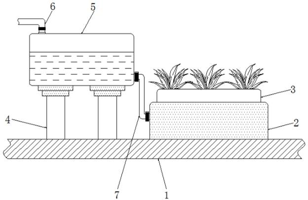 Low-cost automatic watering device for organic vegetables based on lever principle