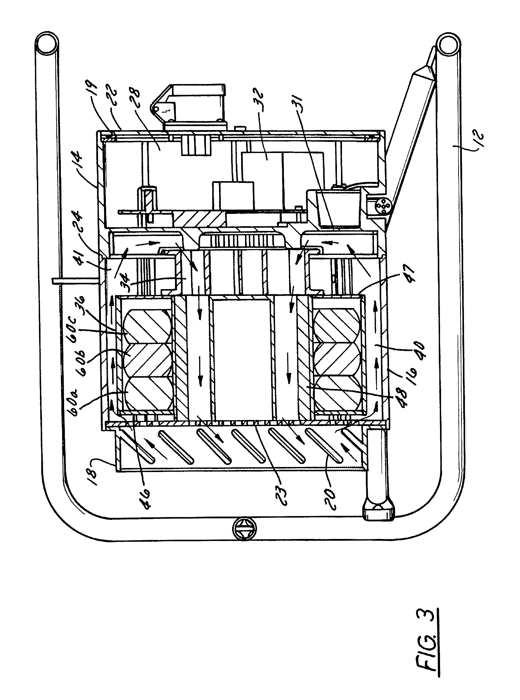 Frequency converter with fan cooling