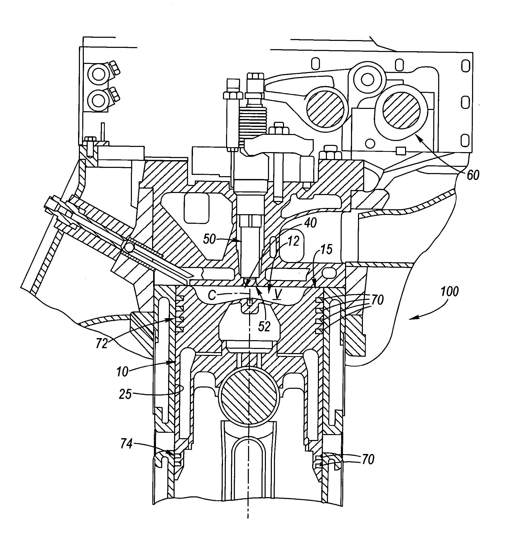 Optimized low emission two-stroke internal combustion diesel engine