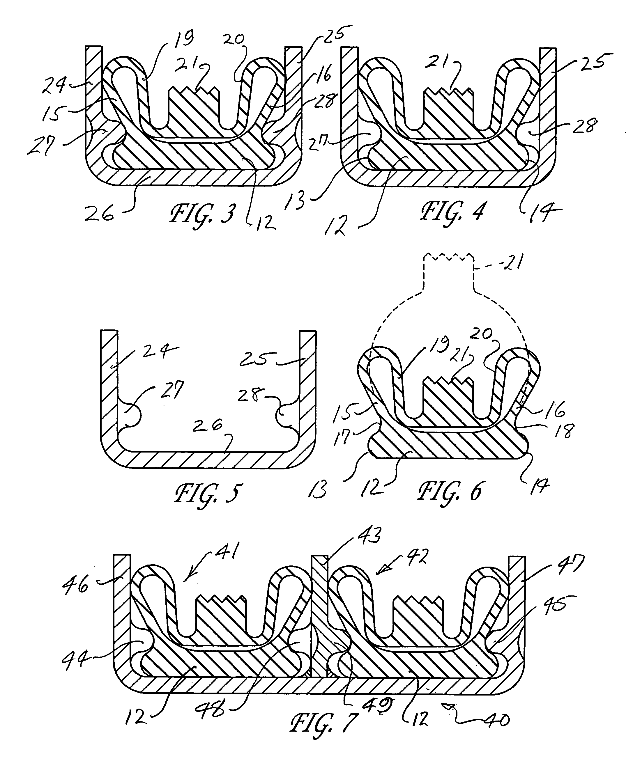 Mounting arrangement for inflatable seals