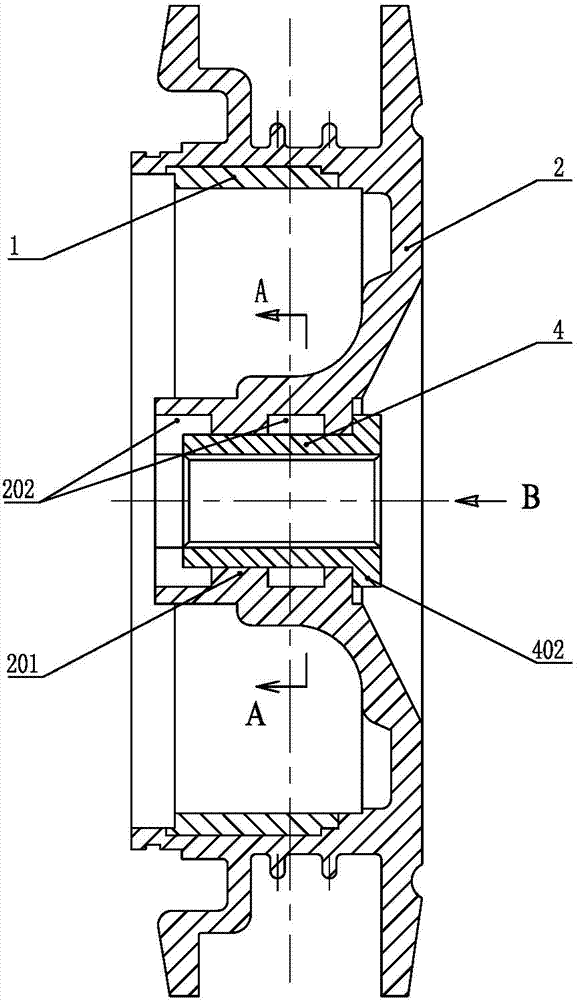 Splined wheel hub and machining method thereof