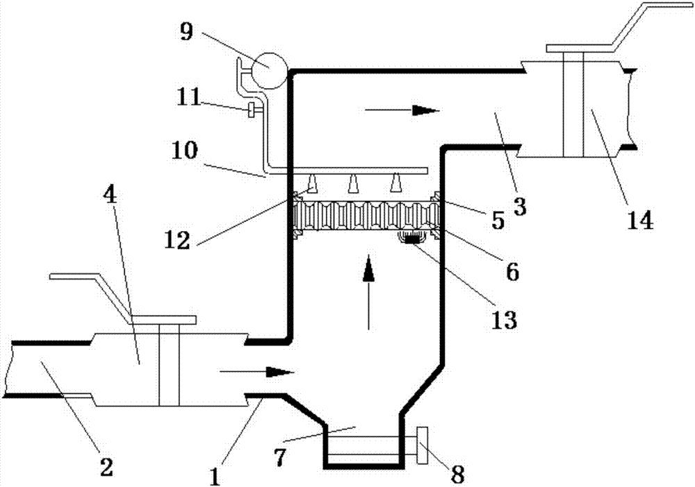 High-temperature dust removing device