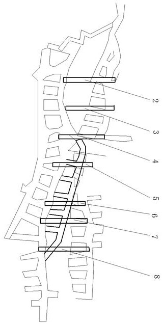 Multi-patio vertical-striping shrinkage mining method for medium-thickness steeply-inclined stoping