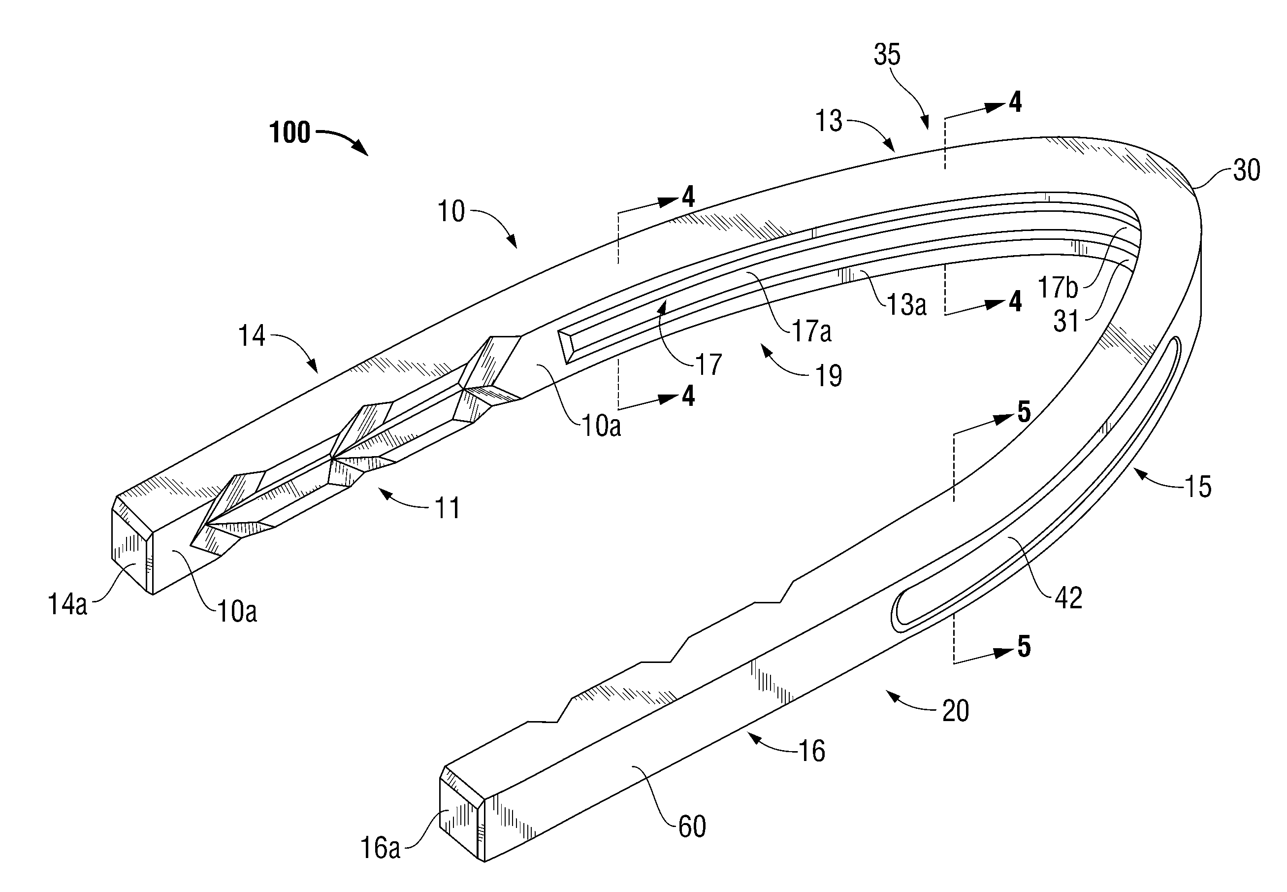 Surgical hemostatic clip including work-hardened, movement-inhibiting structure and method of manufacturing same
