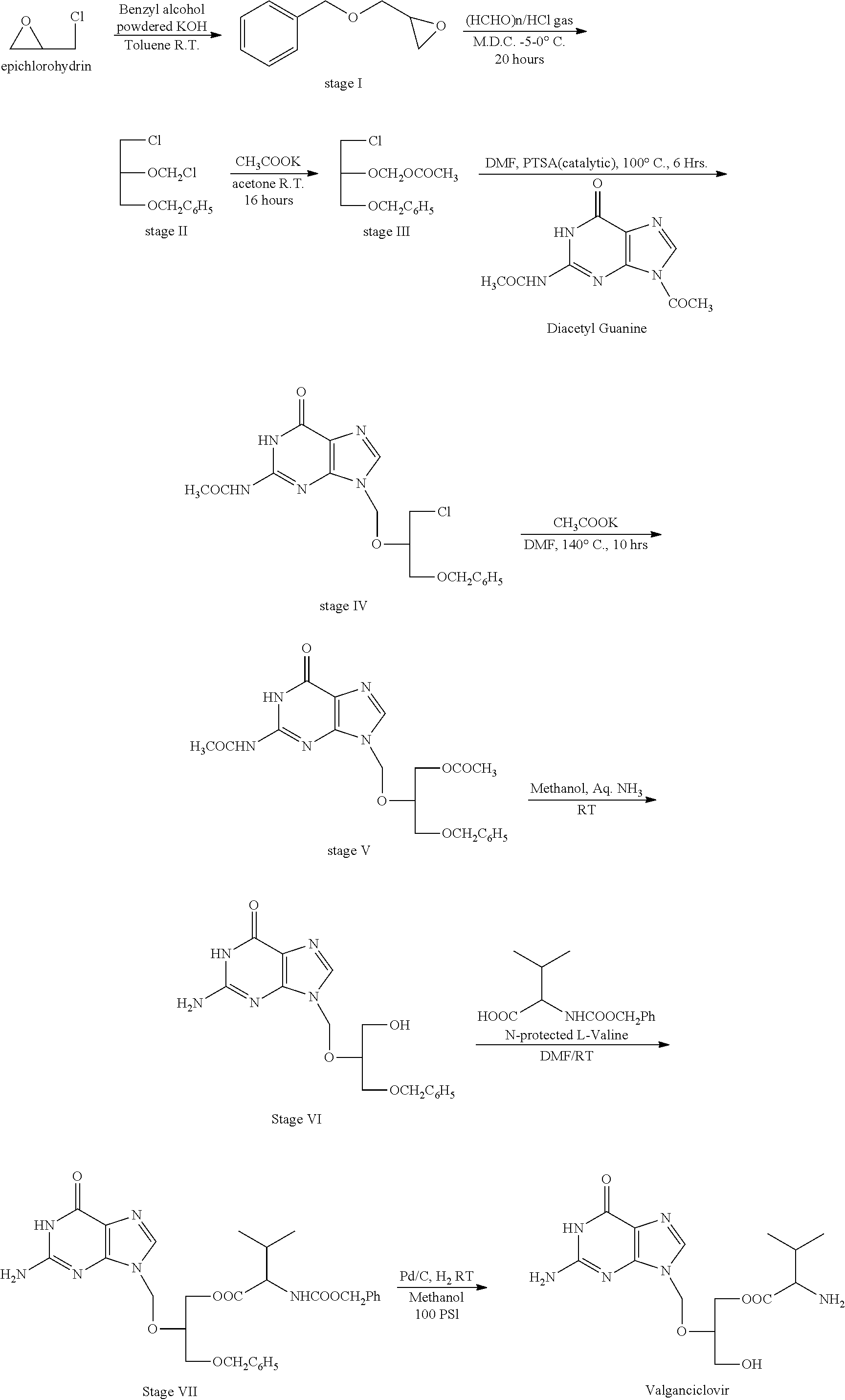 Preparation of ester of purine derivatives