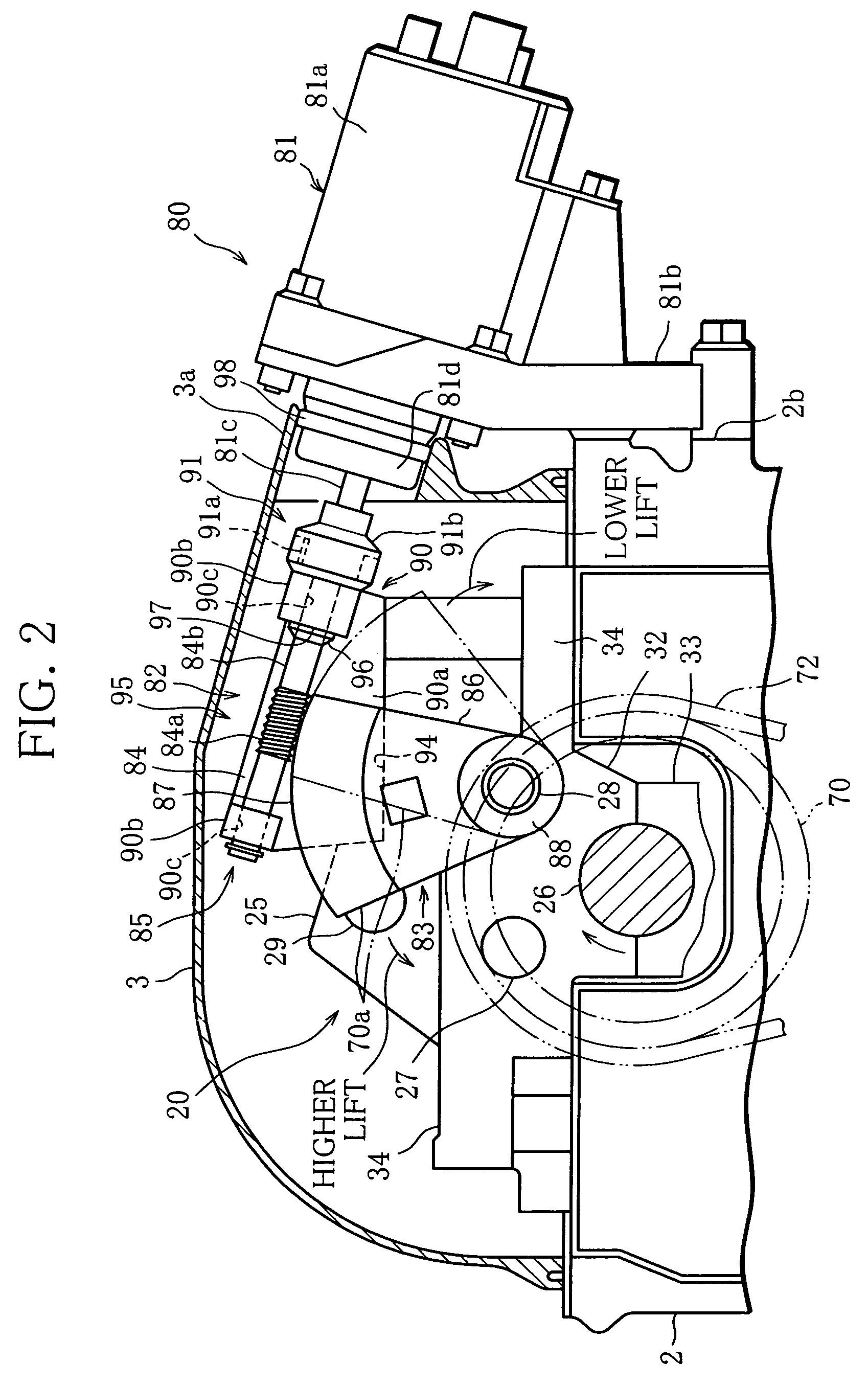 Variable valve train system for internal combustion engine