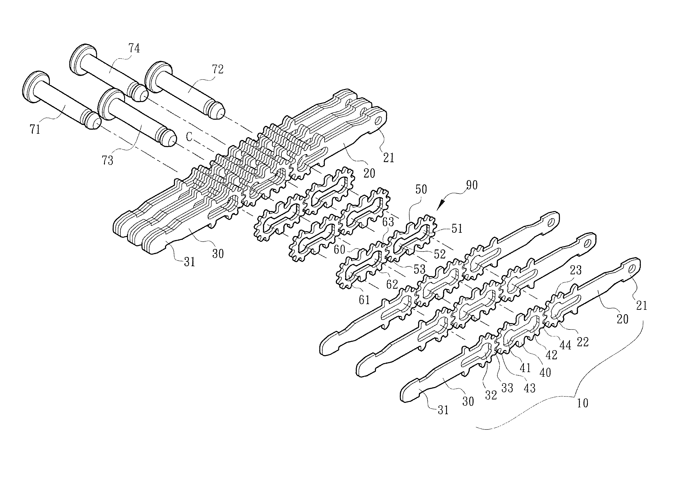 Plug-in connection multi-segment rotary shaft structure