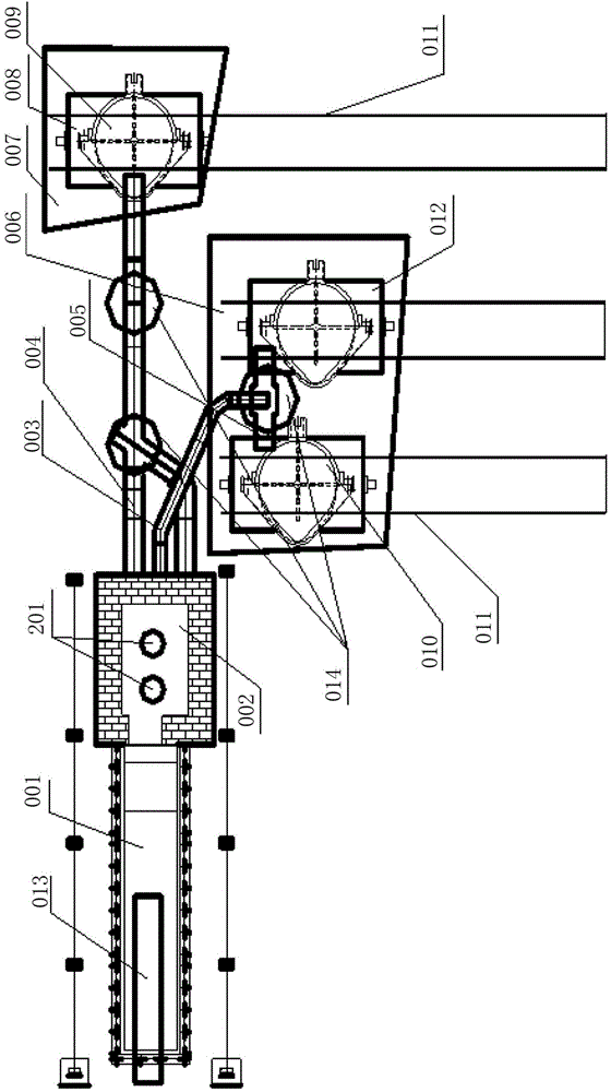 Copper smelting device with high-oxygen-enrichment double-side-blowing melting bat and operation method of copper smelting device