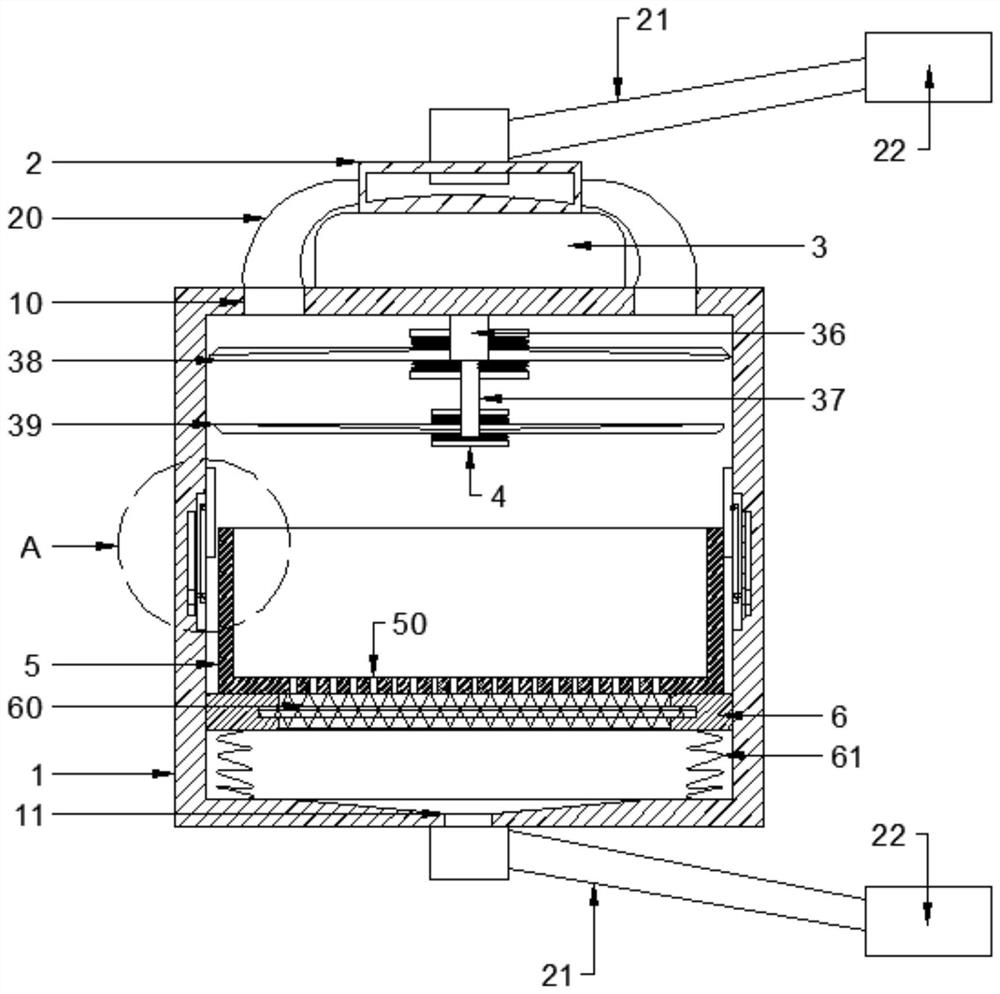 A household sewage treatment device