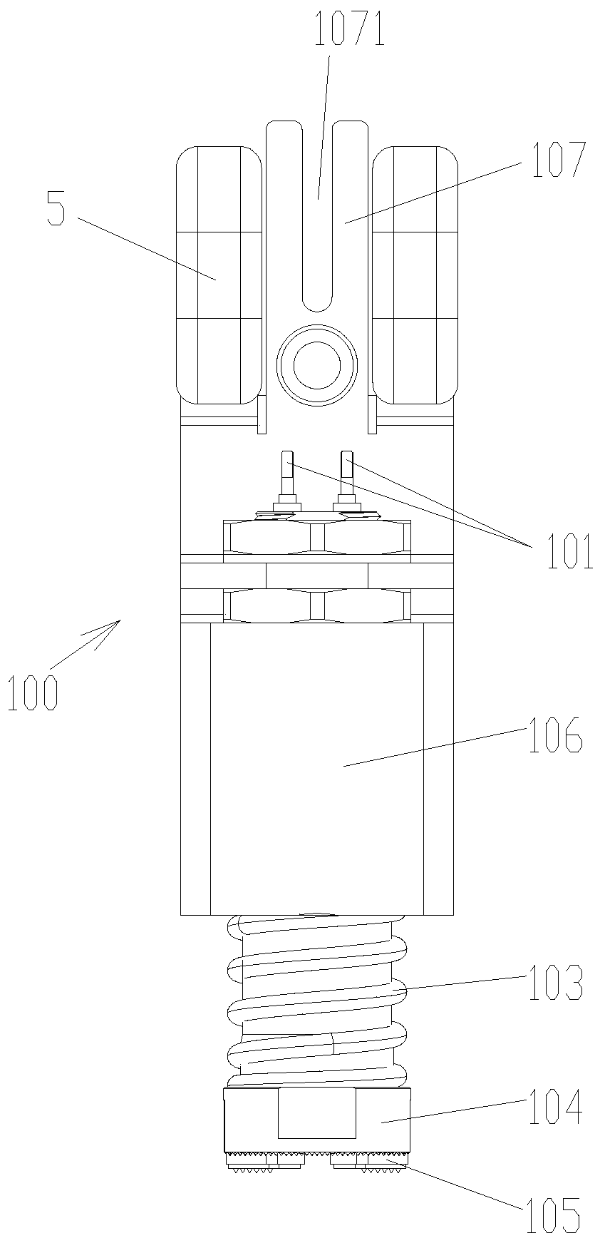 Rapid adjusting device for probe assembly of lithium battery forming and capacity grading equipment