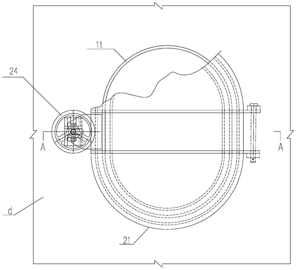 Double-layer open-cut tunnel and watertight door structure of double-layer void compartment access manhole thereof