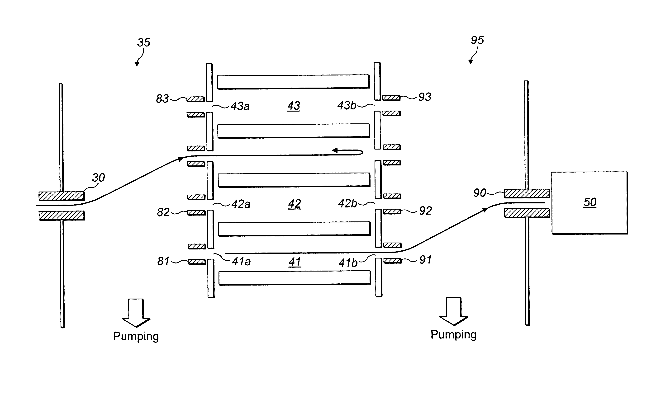 Collision cell for tandem mass spectrometry