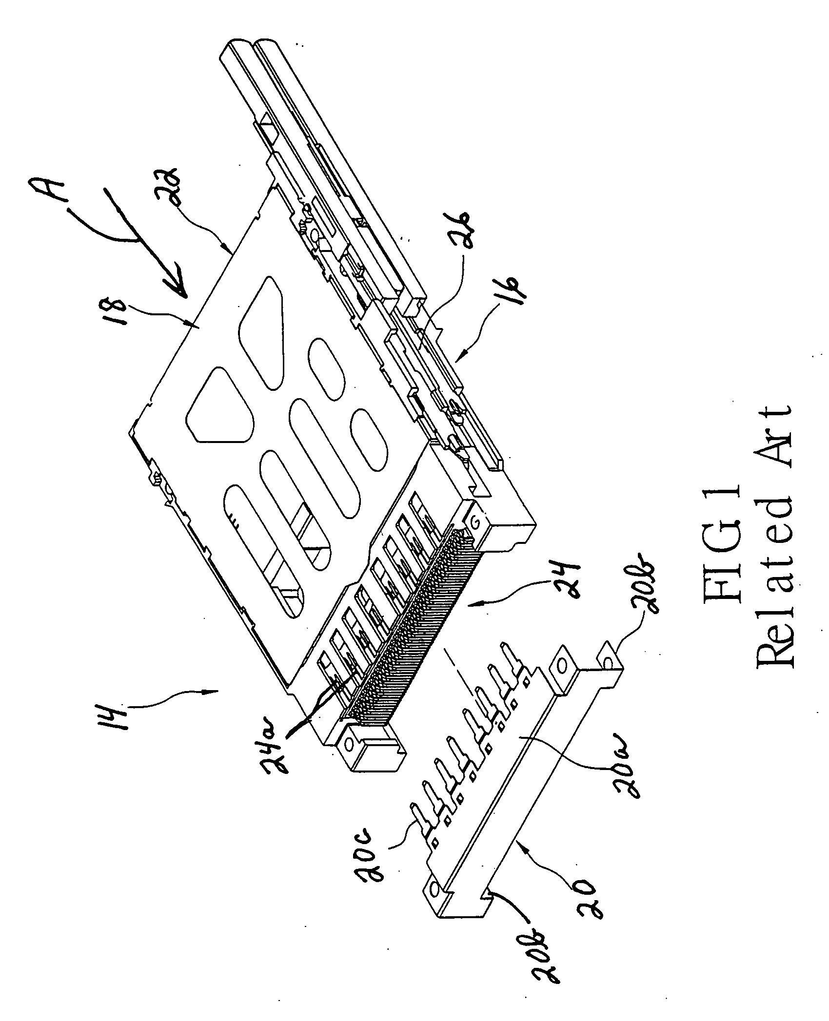 Board mounted memory card connector with EMI shield