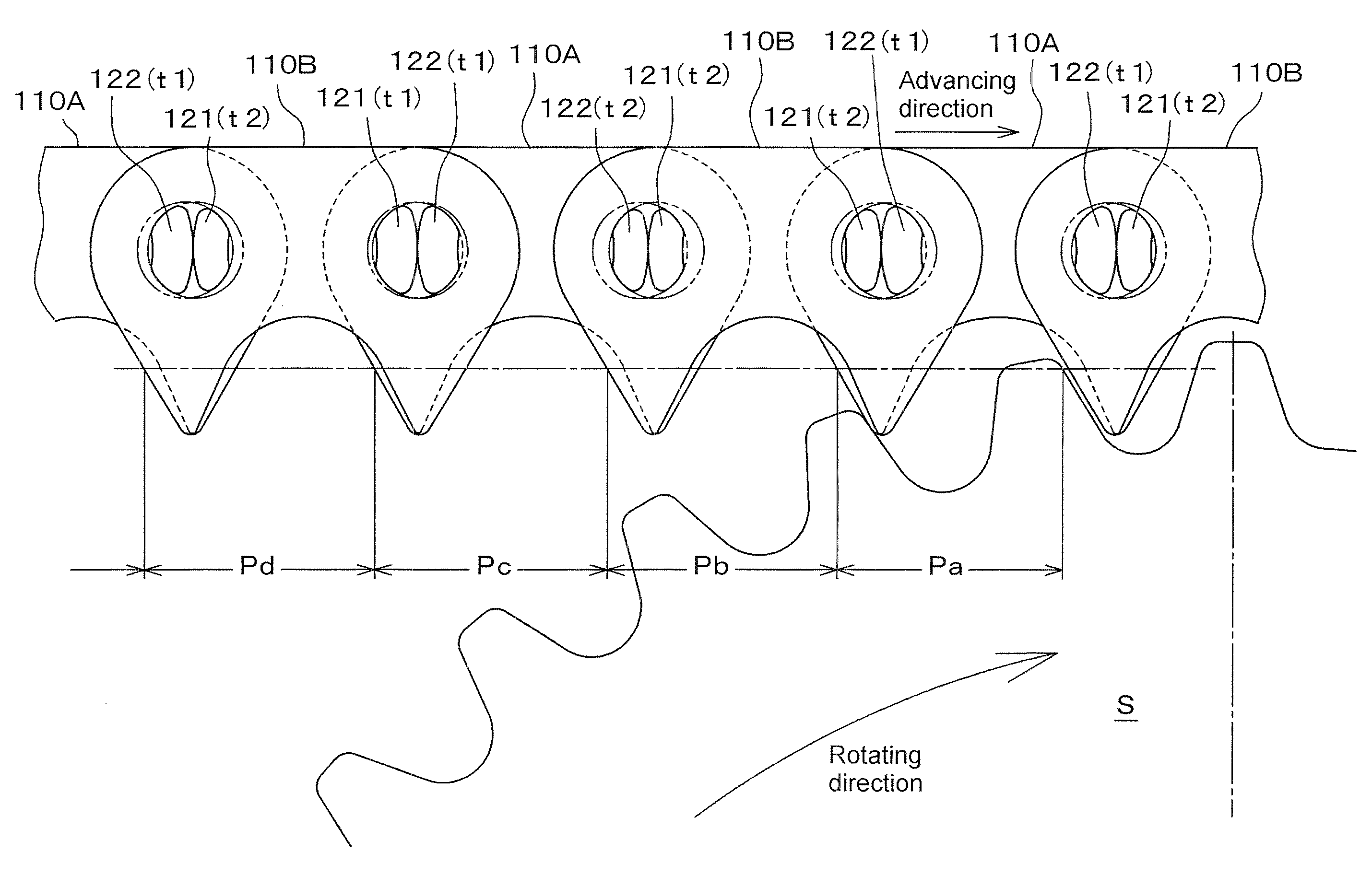 Rocker joint pin type silent chain