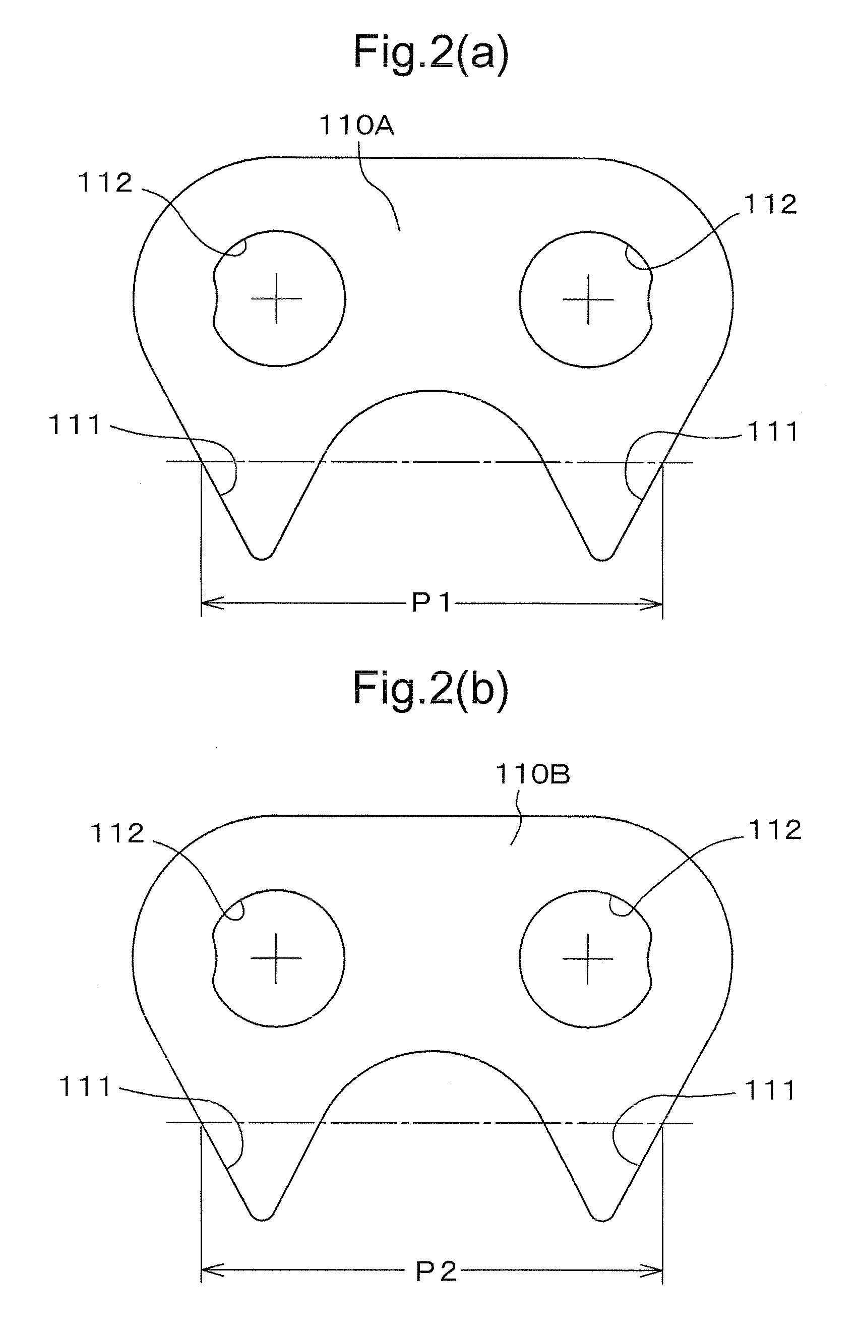 Rocker joint pin type silent chain