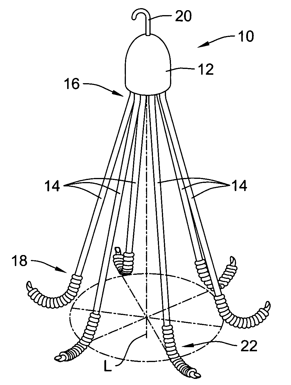 Retrievable intravascular filter with bendable anchoring members