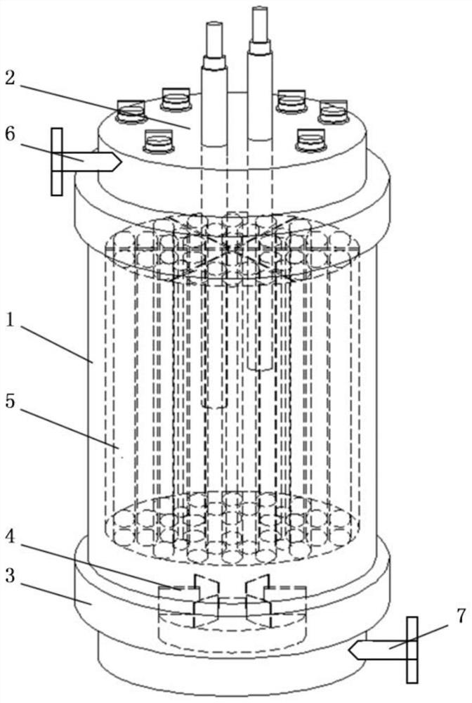Hollow tube bundle type fixed bed bioreactor for adherent culture of mammalian cells