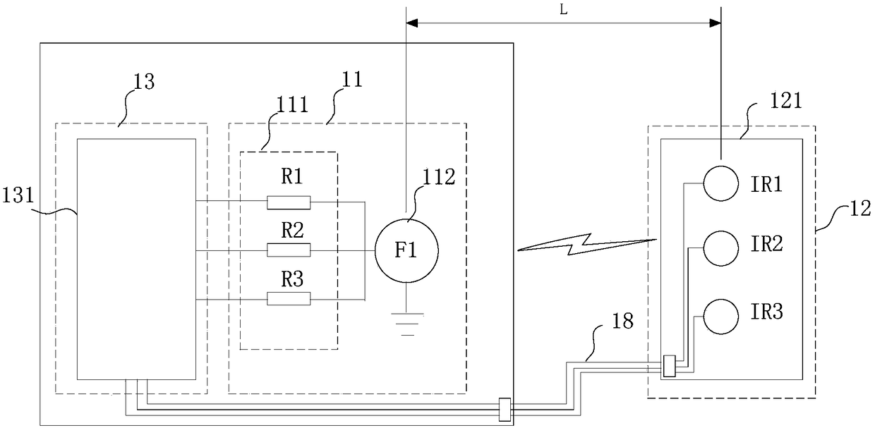 Test circuit for infrared receiving head