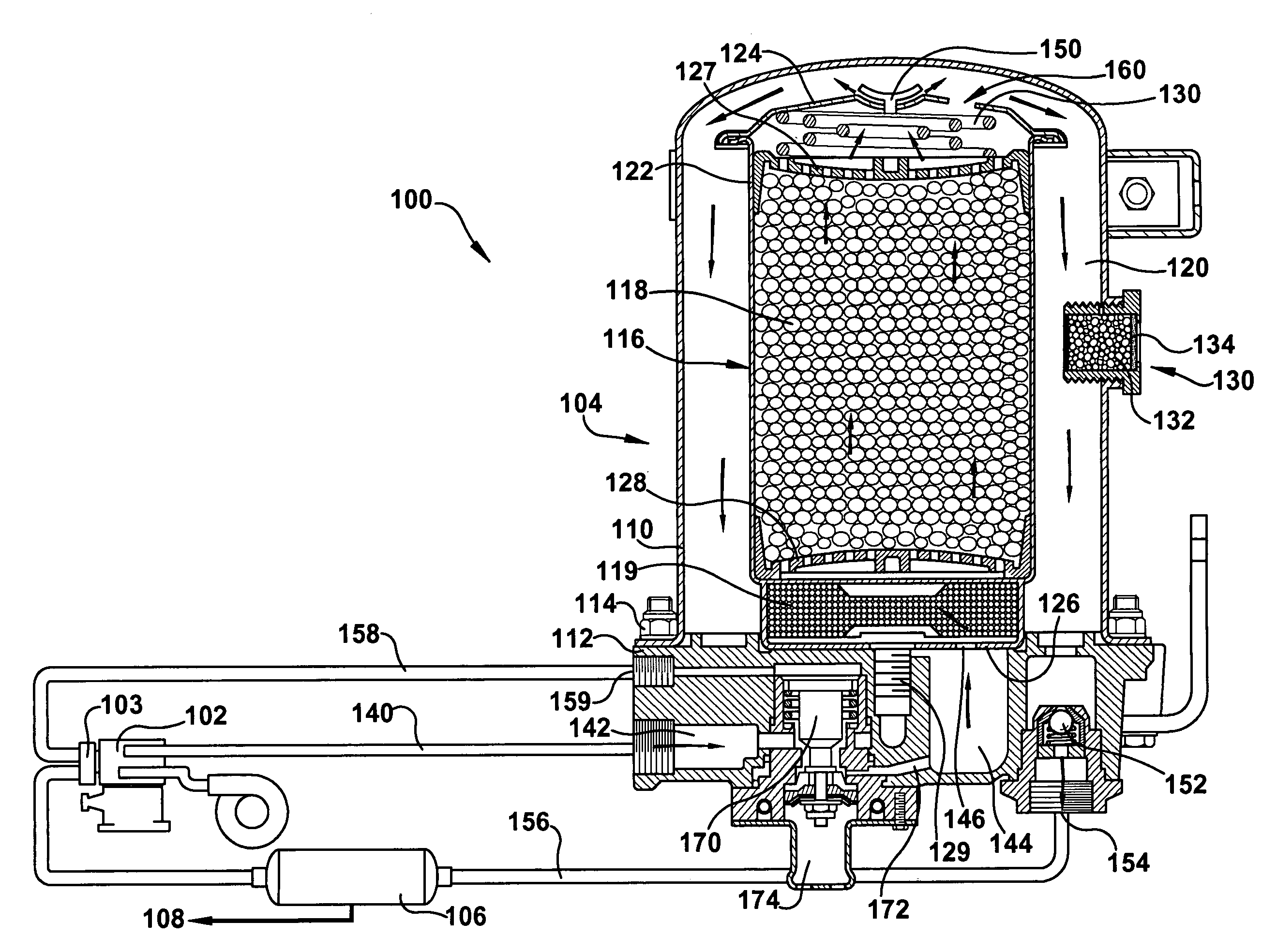 Vehicle air system having an indicator device and method