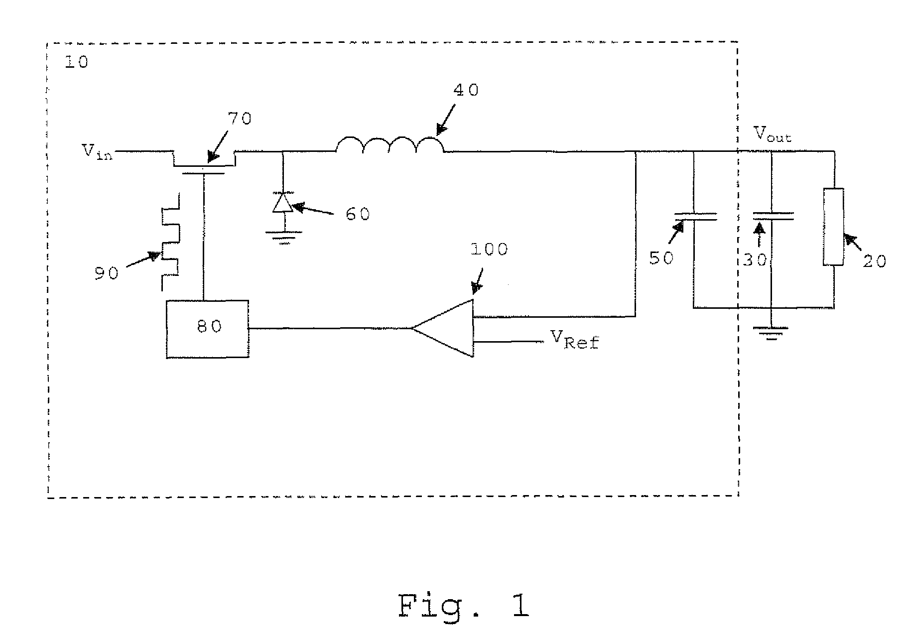 Capacitance determination in a switched mode power supply