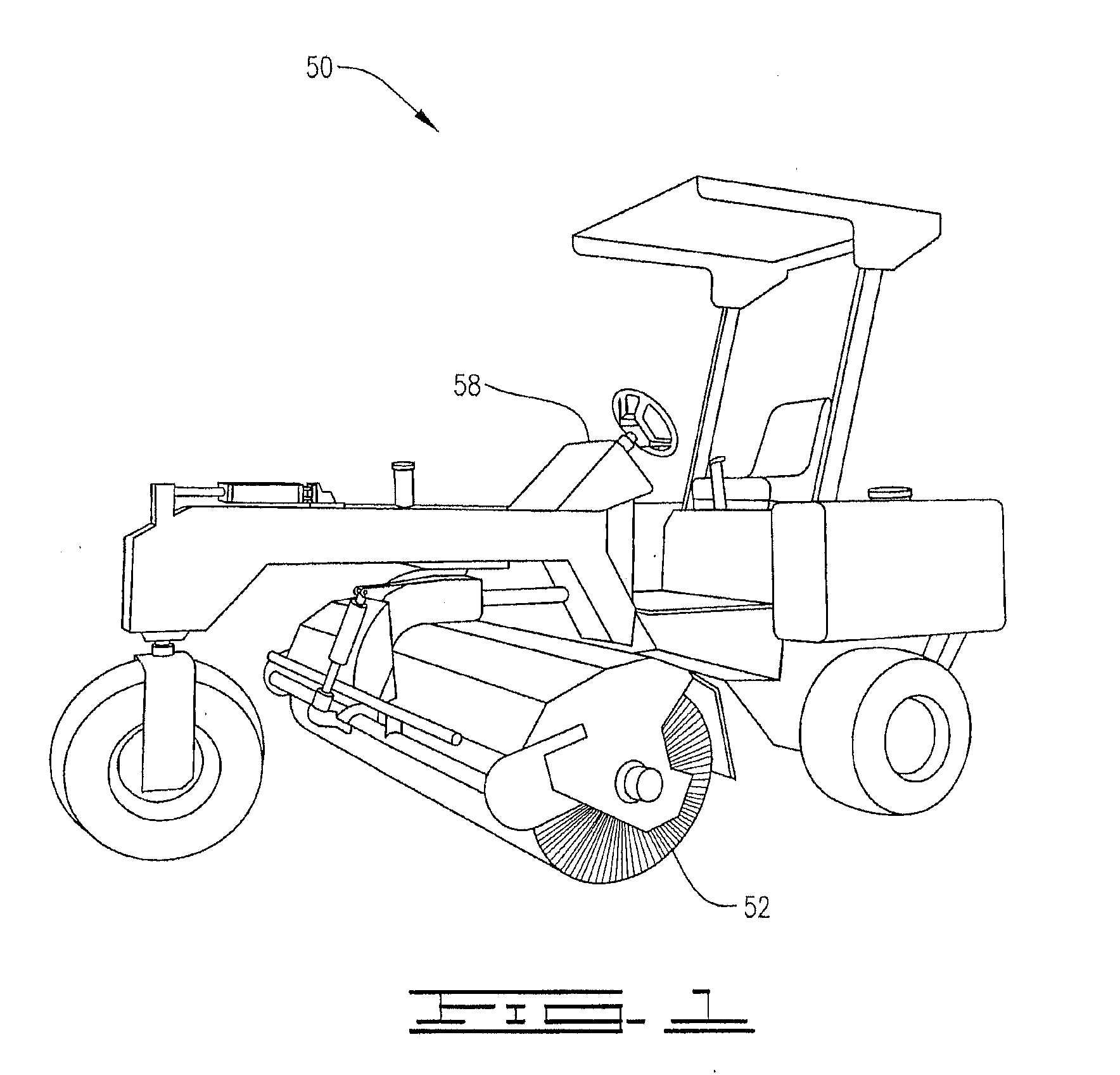 Hydraulic control system for use with a turf sweeper
