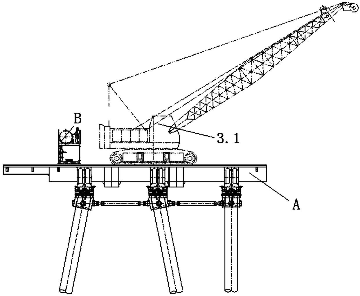 Wharf integrated construction system and method based on pile top pushing platform