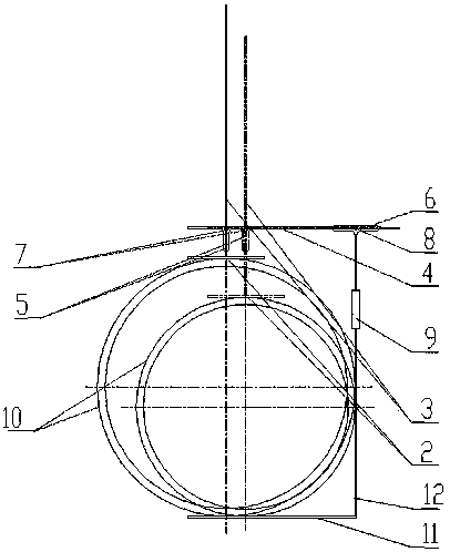 Measuring device and method for measuring outer diameter and roundness of large-diameter gas cylinders