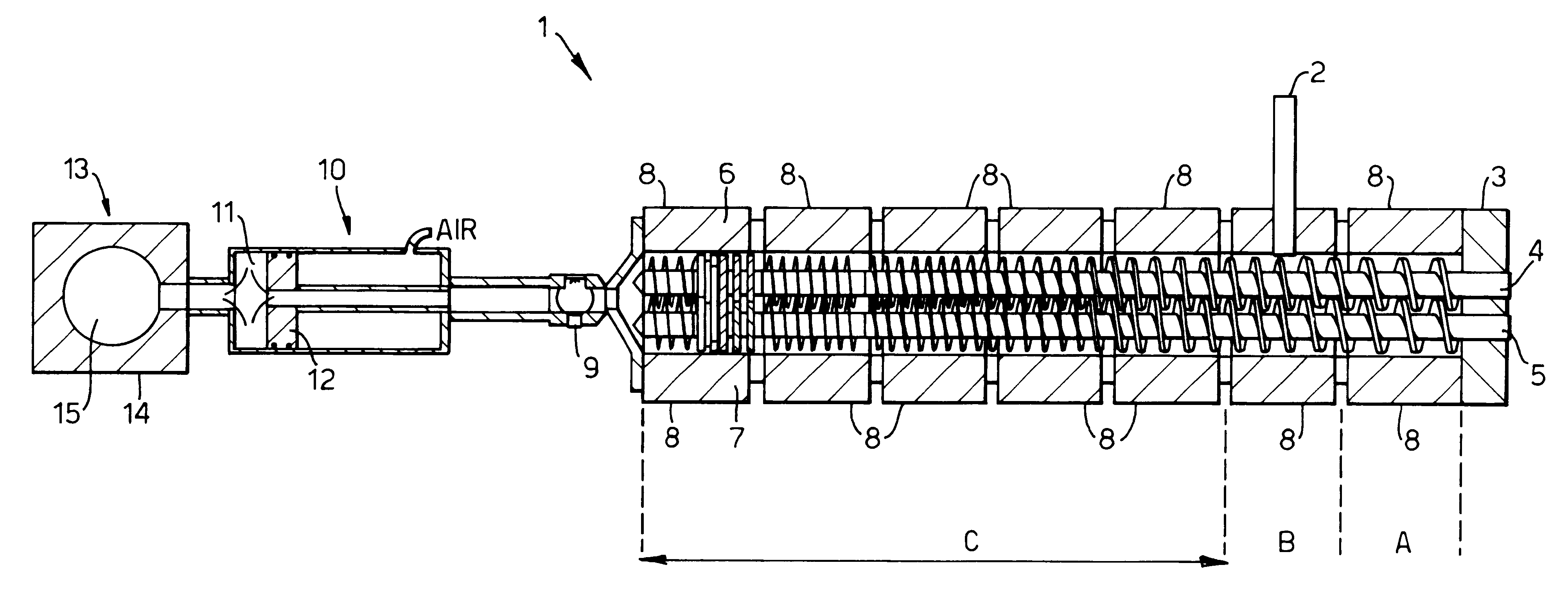 Process and apparatus for the production of a deodorant or antiperspirant composition