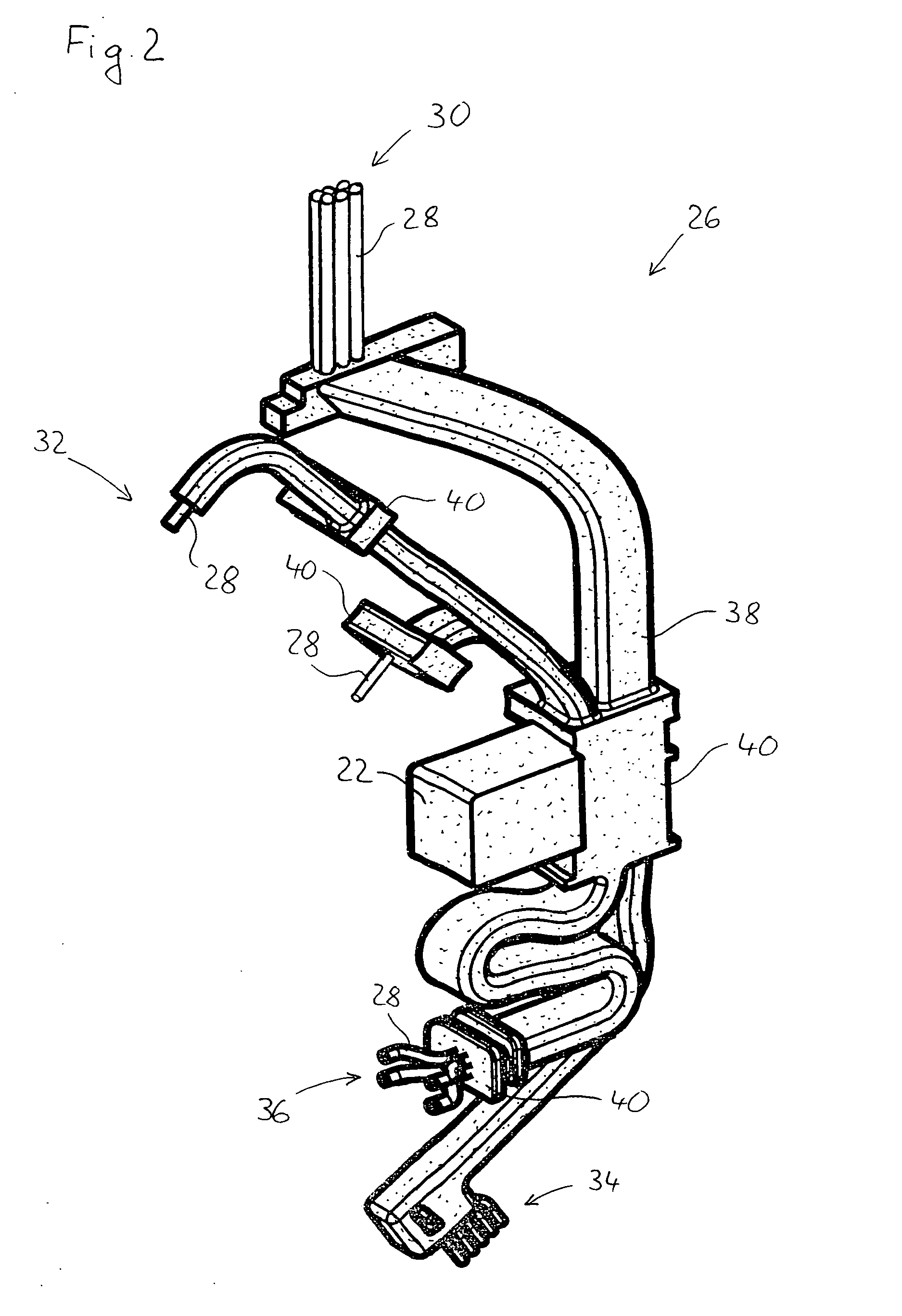 Hand-held power tool with foamed cabling