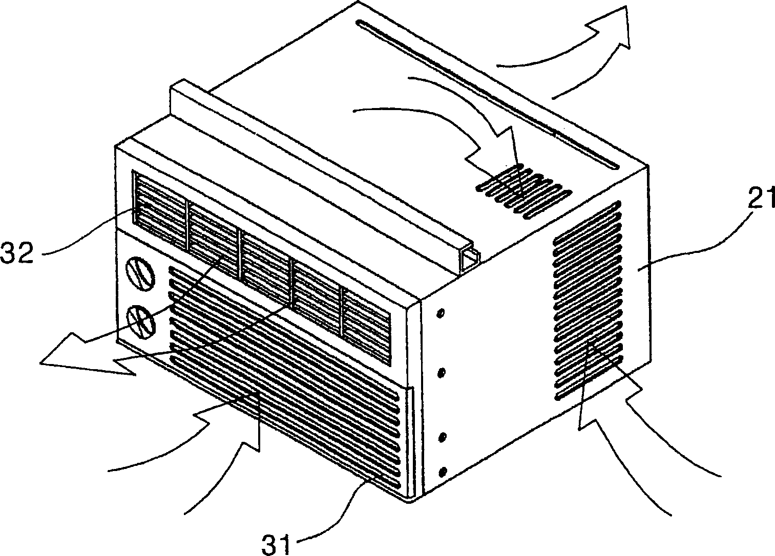 Integral type air conditioner and front panel thereof