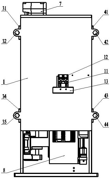 Slide box rotating and lifting structure for bone marrow smear scanner