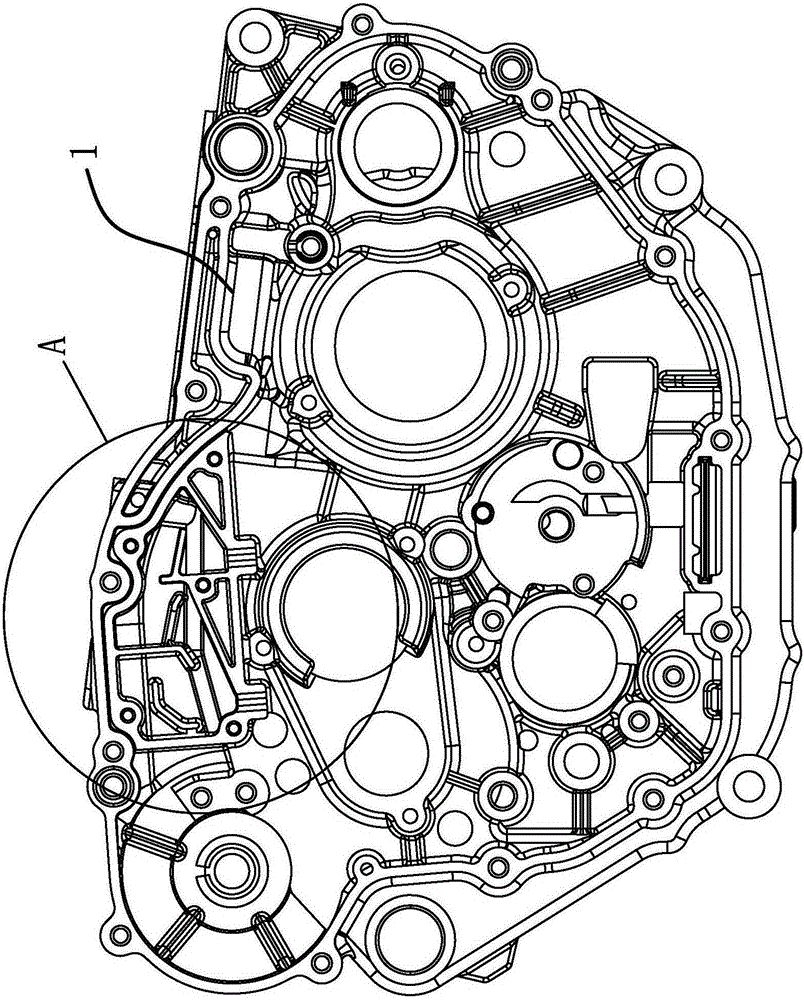 Oil-gas separator on motorcycle engine tank body