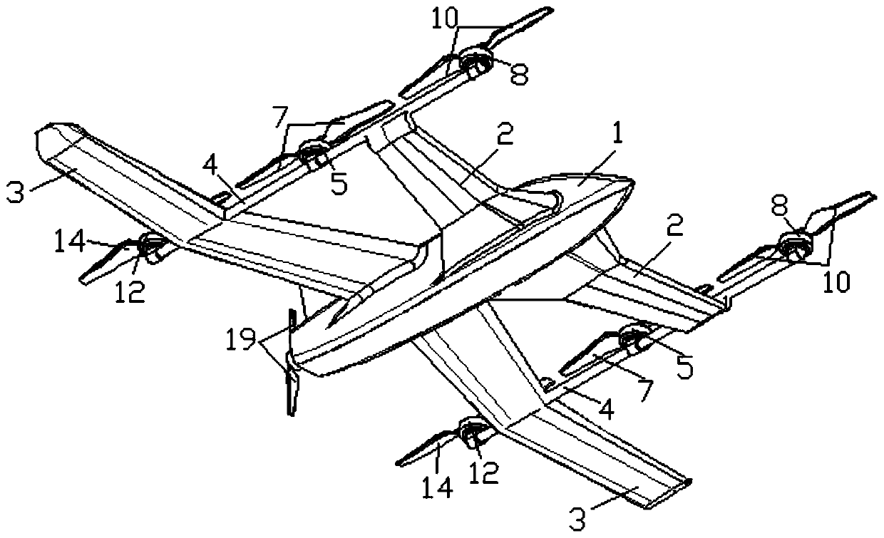 Tilting vertical take-off and landing fixed wing unmanned aerial vehicle