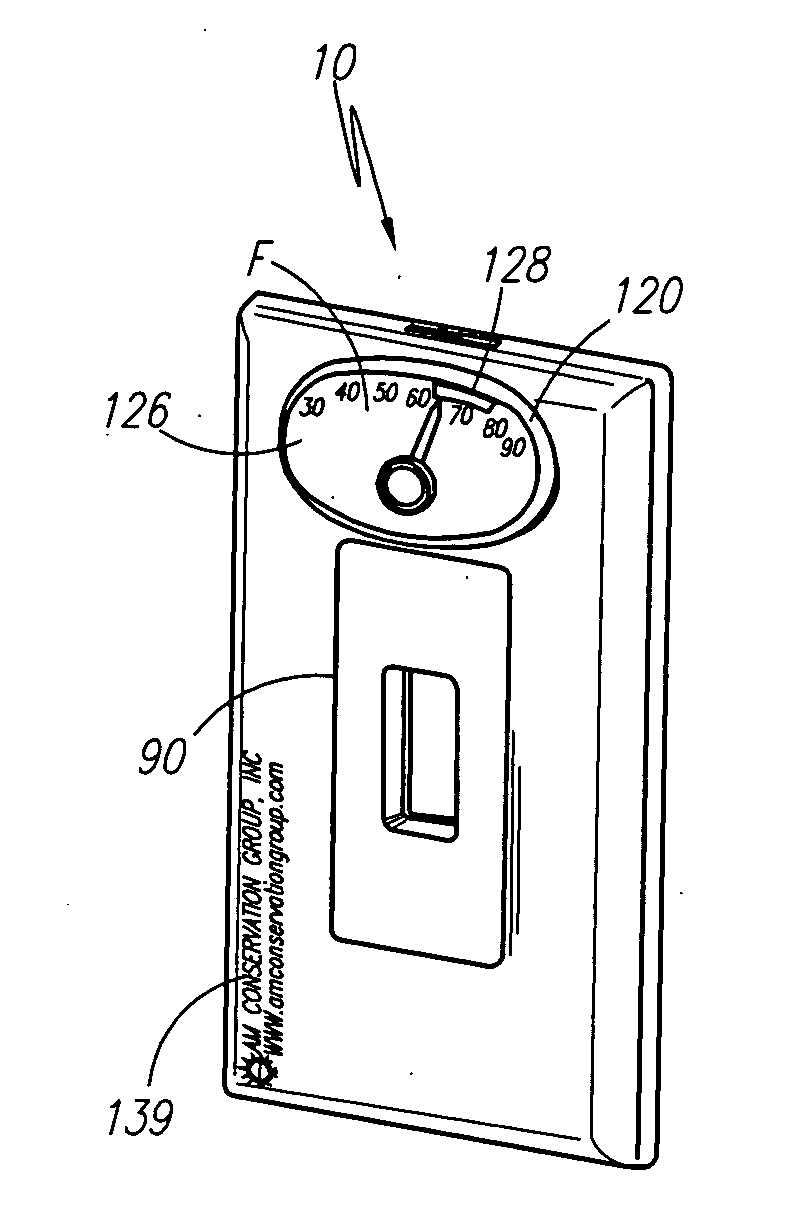 Universal wall plate thermometer