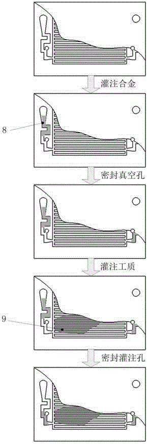 Method using low-melting-point alloy for sealing micro heat pipe filling hole