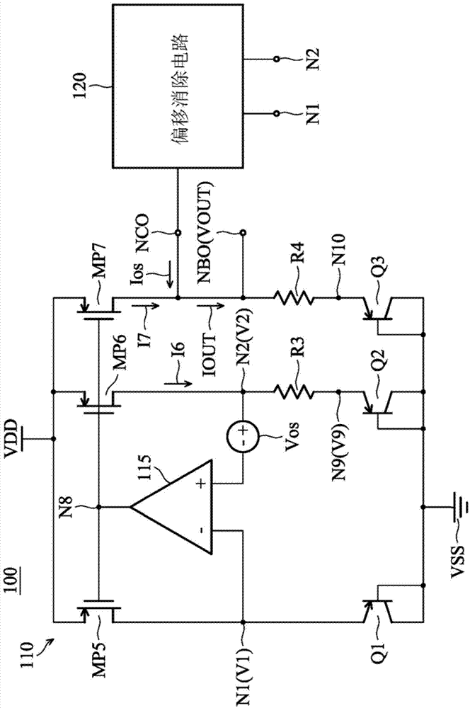 Low-offset bandgap circuit and corrector