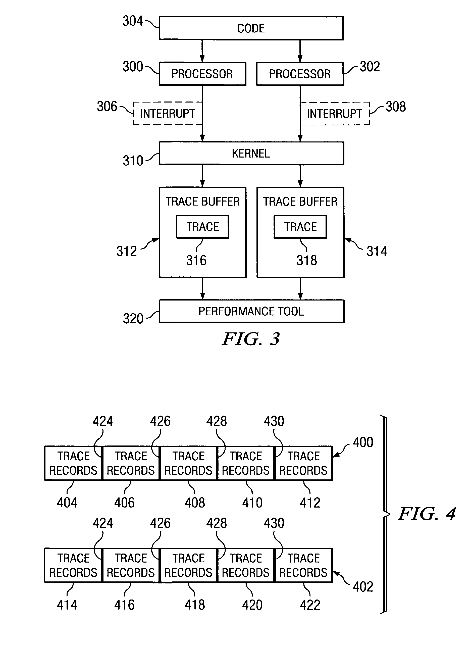 Method and apparatus for adaptive tracing with different processor frequencies