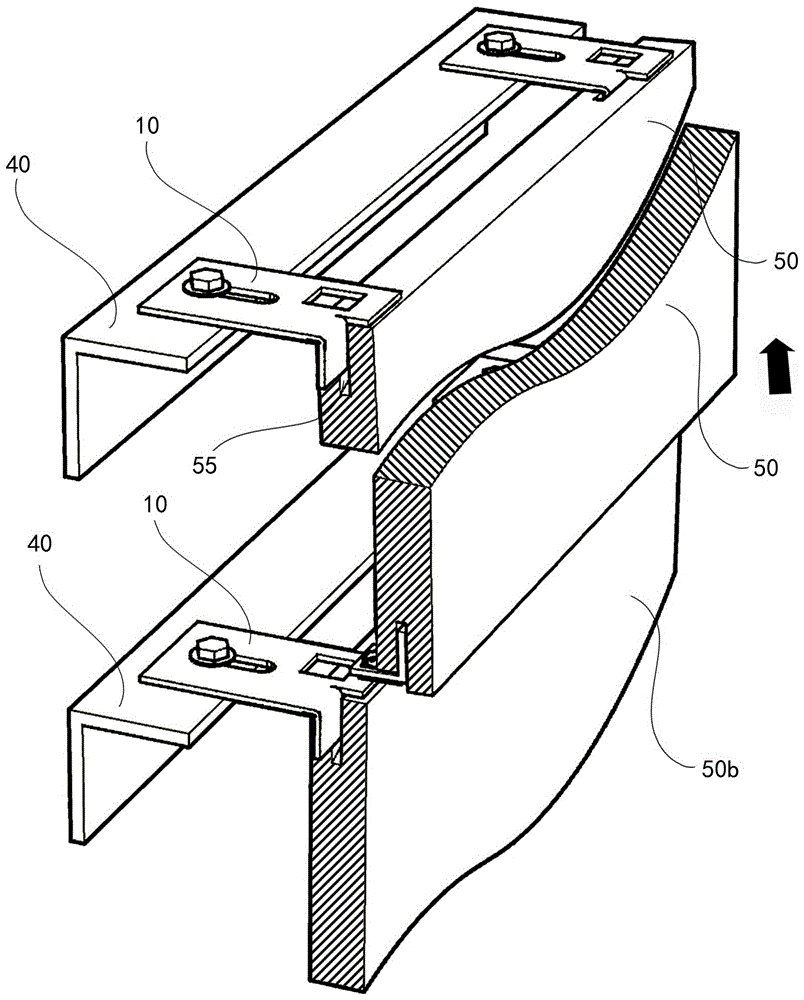 Structural combination and installation method of installing stone veneer with push-in positioning pendant