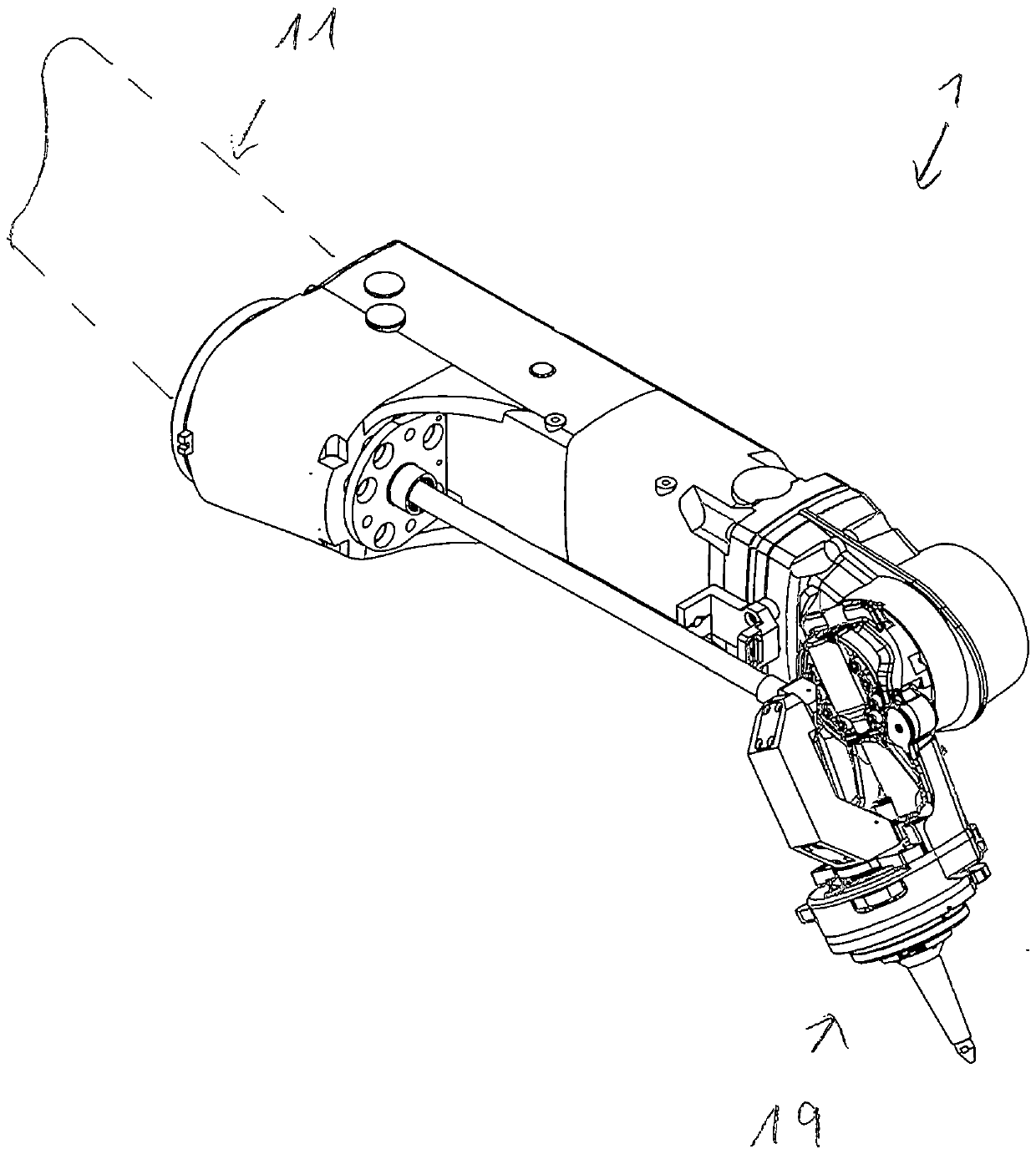 Machining robot for machining workpieces using laser beam and machining laser integrated into robot arm