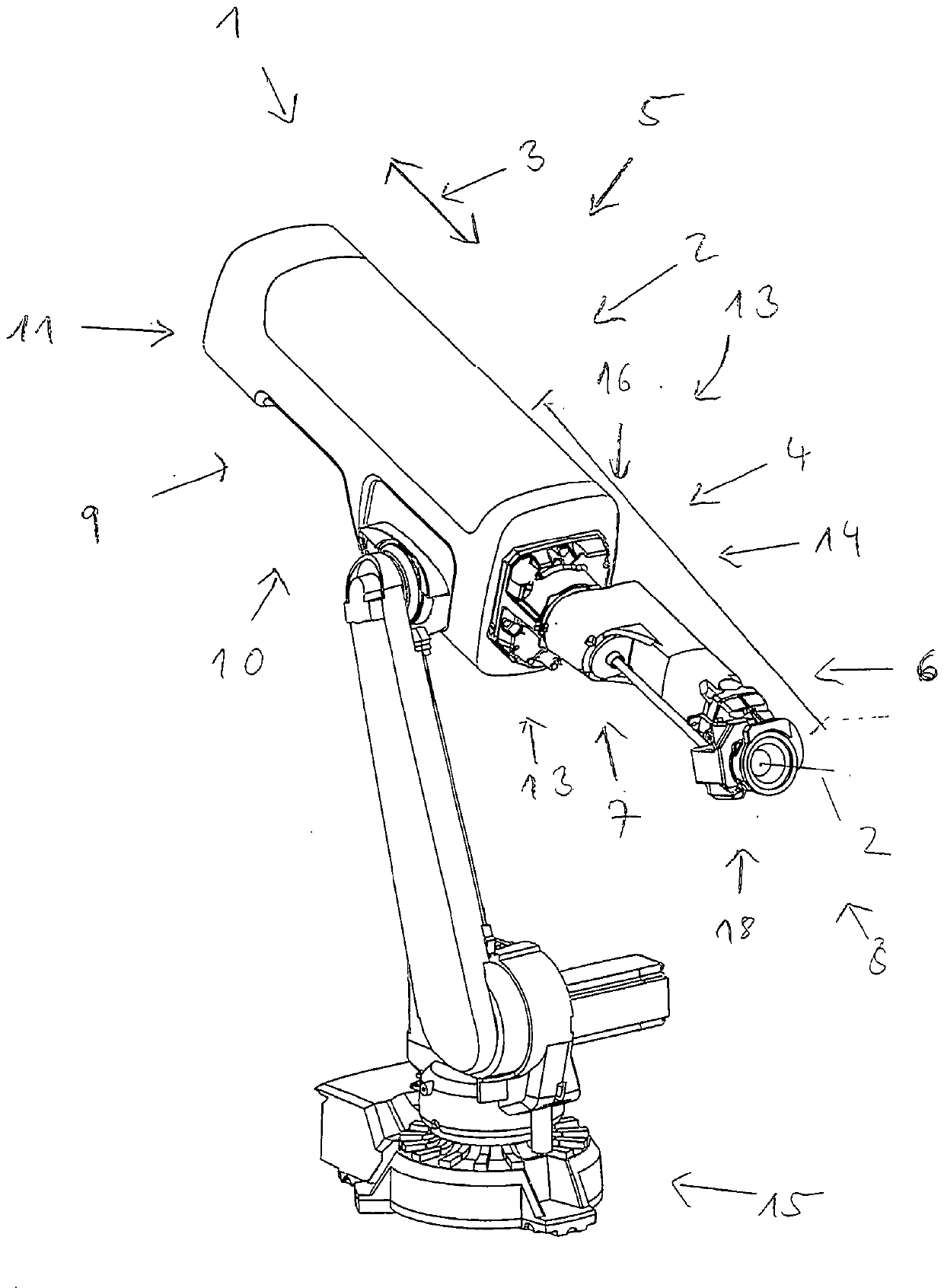 Machining robot for machining workpieces using laser beam and machining laser integrated into robot arm