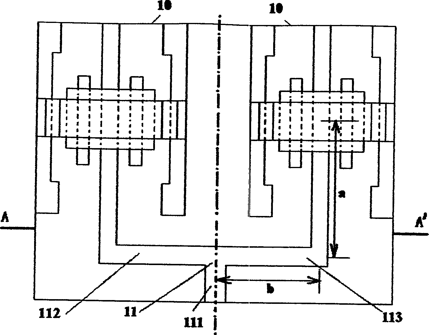 Single-pole double throw membrane switch of RF microelectronic machinery and its mfg method