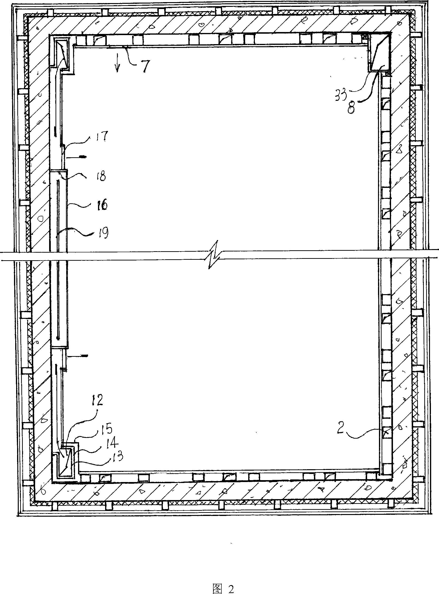 Environment-protection energy-saving ventilating air-conditioning sound-insulating novel building and construction method