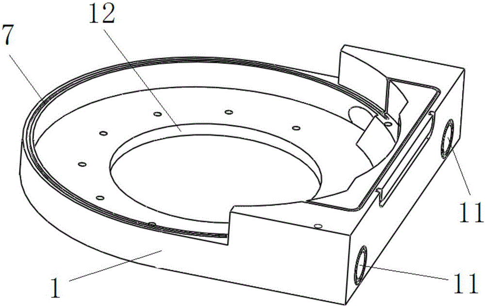 Abrasive wheel tank of substrate glass grinder and grinder