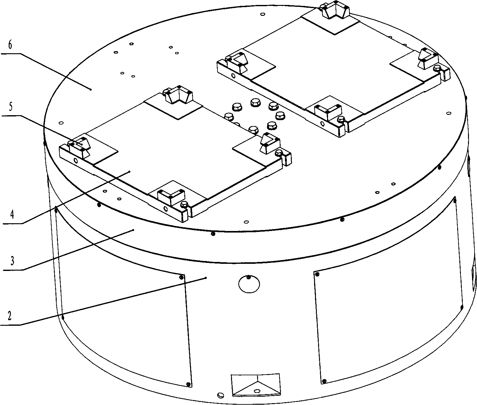 Automatic revolving table for robot teeming line