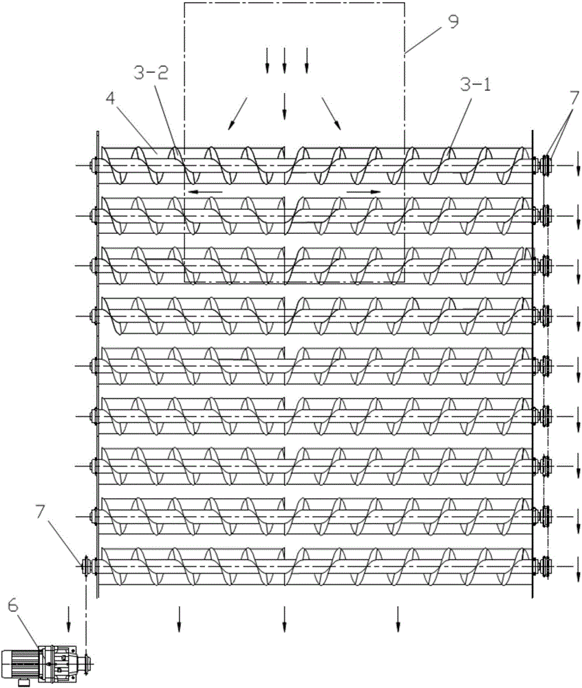 Defibering, paving and screening device and method for recycled materials